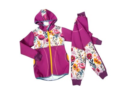 Softshell souprava 122/128 barvy podzimu  Holčičí souprava