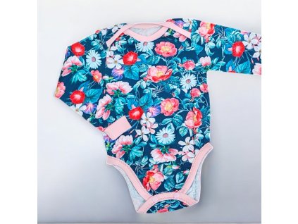 Body louka s květinami 80/86  Holčičí body