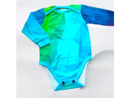 Body ombré geometrie 68/74  Dětské body
