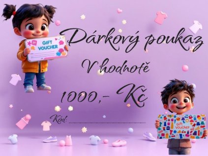 Dárkový poukaz v hodnotě 1000,-  Dárkový poukaz