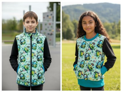 Mikiny kostičkový svět herní na zip i přes hlavu  Dětská mikina