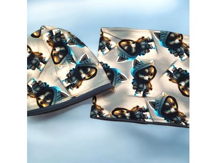 Zimní čepice s nákrčníkem cool vlci  Klučičí čepice