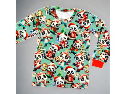 Vánoční tričko pandy  Dětské tričko