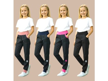 Černé softshell kalhoty jaro/léto  Dětské kalhoty