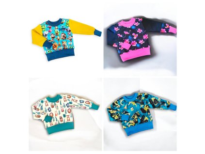 Mikiny přes hlavu 74/80  Dětské mikiny přes hlavu