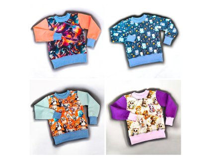 Dětské mikiny přes hlavu 98/104  Dětské mikiny přes hlavu