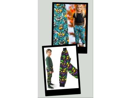 Rostoucí tepláky s kapsami 122/128 barevné varianty  Dětské tepláky