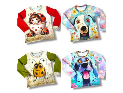 Trička s dlouhým rukávem 110/116  Dětské tričko