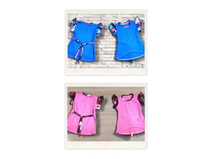 Tuniky s krátkým rukávem žebro  Dětská tunika