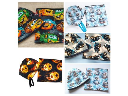 Čepice s nákrčníkem fleece 43/45  Čepice s nákrčníkem