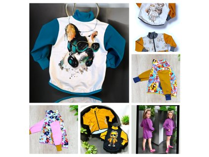 Mikiny na zip 74/80 barevné varianty  Dětská mikina zip