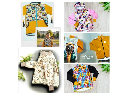 Mikiny na zip 98/104 barevné varianty  Dětská mikina na zip