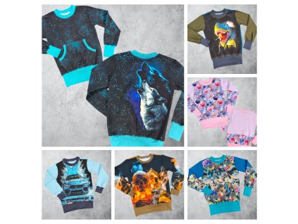 Mikiny přes hlavu 134-152  Dětská mikina