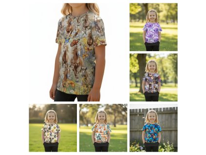 Trička s krátkým rukávem barevné varianty  Dětské tričko