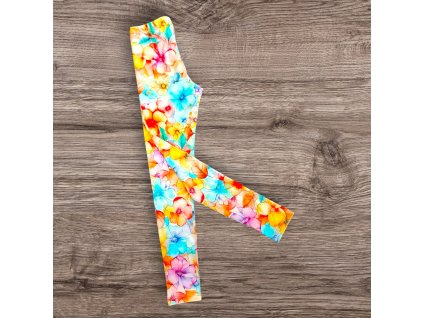 Legíny barevné květy funkční  Funkční oblečení pro holky