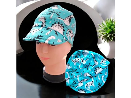 Kšiltovka DINO na světlé modré více variant