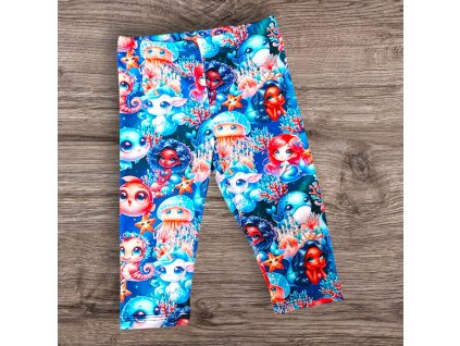 Legíny funkční capri pod mořem  Funkční oblečení pro holky