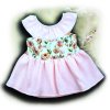 Mušelínové šatičky růžové s květy  Dětské šaty