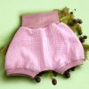 Mušelínové kraťasy růžové  Mušelínové oblečení pro kluky i holky