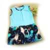 Šatičky kočky modrá 110/116  Dívčí šaty