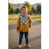 Mikina zip 98/104 nákladní vozy hořčice  Klučičí mikina
