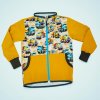Mikina zip 98/104 nákladní vozy hořčice  Klučičí mikina
