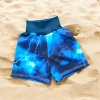 Šortky s modrými blesky