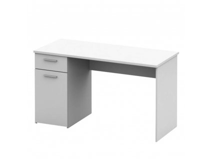 Písací stôl, biela, EGON