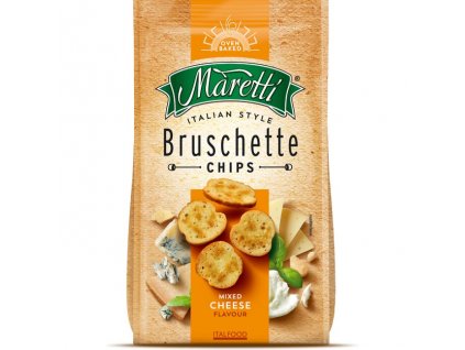 Maretti Bruschette chlebové čipsy se čtyřmi druhy sýrů 70g