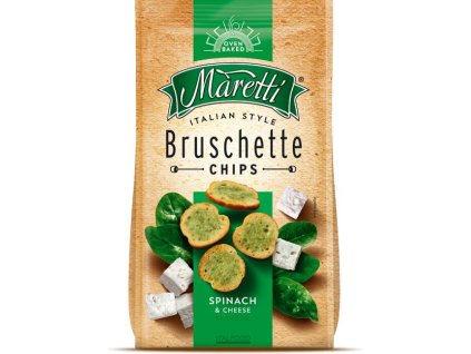 Maretti Bruschette chlebové čipsy se špenátem a sýrem 70g