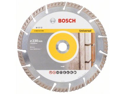 Diamantový segmentový řezný kotouč Bosch Standard for universal ø 230x22,23 mm