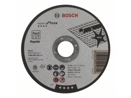 Rezný kotúč na kov Bosch expert pre Inox o 125x1x22,23 mm