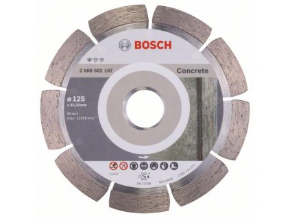 Diamantový segmentový řezný kotouč Bosch Standard for Concrete ø 125x22,23 mm