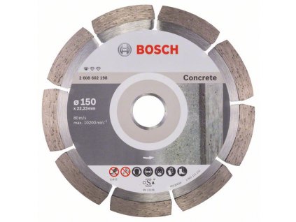 Diamantový segmentový řezný kotouč Bosch Standard for Concrete ø 150x22,23 mm