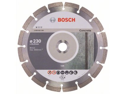 Diamantový segmentový řezný kotouč Bosch Standard for Concrete ø 230x22,23 mm