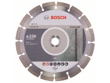 Diamantový segmentový rezný kotúč Bosch Standard for Concrete o 230x22,23 mm