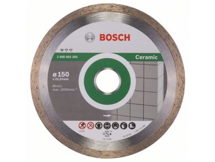 Diamantový celoobvodový rezný kotúč Bosch Standard for Ceramic X-LOCK o 150x22,23 mm