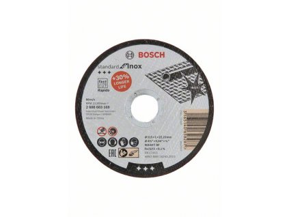 Řezný kotouč na kov Bosch standard for Inox Rapido ø 115x1x22,23 mm