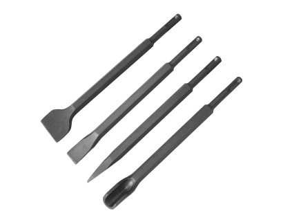 Súprava sekáčov SDS plus (4ks) EXTOL CRAFT 250 mm (2xplochý,1xšpicatý,1xdrážkovací)
