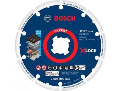 Diamantový řezný kotouč Bosch EXPERT Diamond Metal Wheel X-lock 125 mm