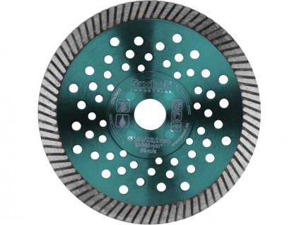 Diamantový turbo kotouč na suché/mokré řezání EXTOL INDUSTRIAL Fast Cut ø 115x22,2 mm