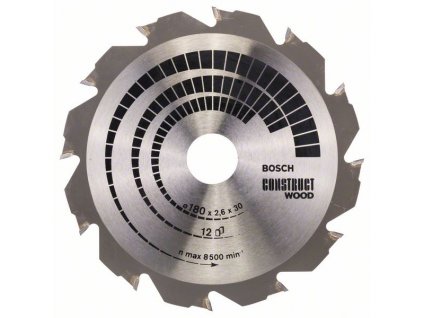 Pílový kotúč Bosch Construct Wood so 180x30 mm/12z.
