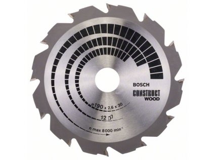 Pílový kotúč Bosch Construct Wood so 190x30 mm/12z.