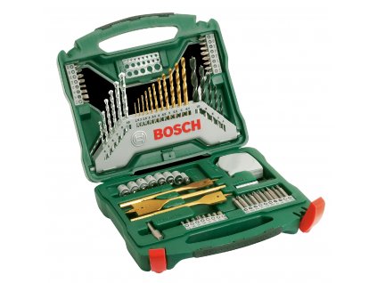 Kombinovaná sada vrtákov, bitov a hlavíc (70ks) Bosch X-line titán