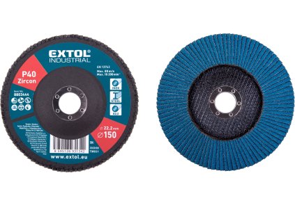 Kotúč lamelový šikmý zirkónový EXTOL INDUSTRIAL o 150 mm