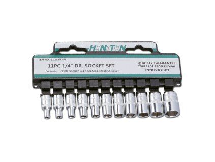 Sada hlavic HONITON 1/4" 11dílů