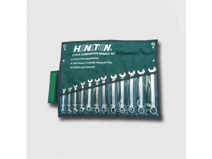 Sada 12-ti hranných ráčnových klíčů (12ks) HONITON 8-19 mm