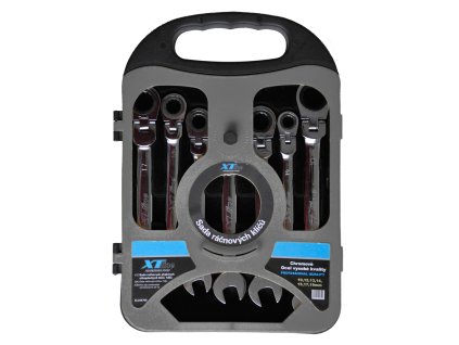 Sada kloubových ráčnových klíčů 72 zubů (7ks) XTline 10-19 mm