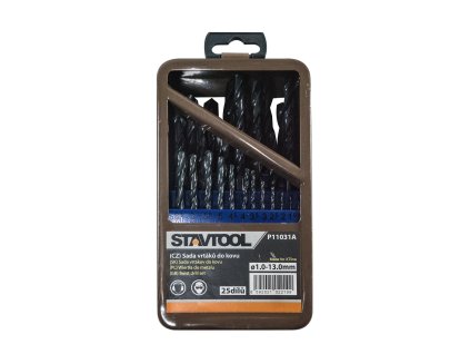 Sada vrtáku do kovu HSS STAVTOOL ø 1-13 mm (25ks)