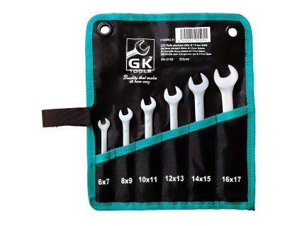 Súprava plochých kľúčov (matný chróm) (6ks) GK TOOLS 6-17 mm